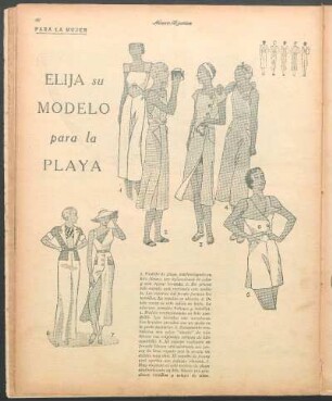 Elija su modelo para la playa [Dibujos] : Para la mujer