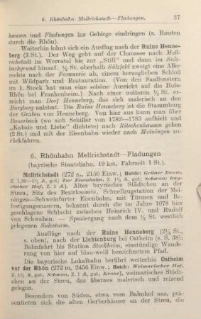 6. Rhönbahn Mellrichstadt - Fladungen.