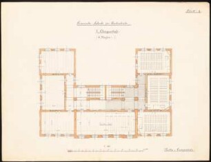 Gemeindeschule für Leobschütz: Grundriss 1.OG