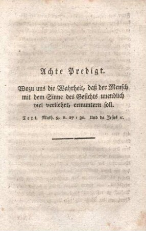 Achte Predigt.