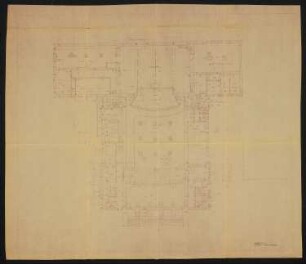 Städtische Bühne, Hildesheim Wiederaufbau: Grundriss Kellergeschoss 1:100