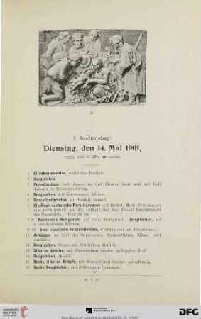 I. Auctionstag (Nr. 1-167)