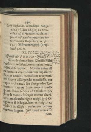 XLIV. Quid de Pedum-Osculis?
