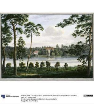 Das Jagdschloss Grunewald von der anderen Havelseite aus gesehen