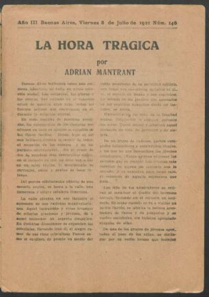 La hora trágica [Parte única]
