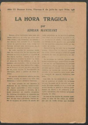 La hora trágica [Parte única]