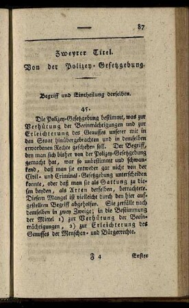 § 45. Begriff und Einteilung derselben.