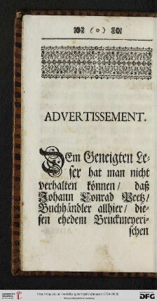 Advertissement