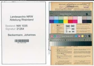 Entnazifizierung Johannes Beckermann , geb. 10.07.1890 (Kaufmaennischer Angestellter)