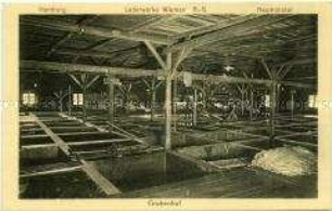 Fabrikräume der Lederwerke Wieman AG in Hamburg