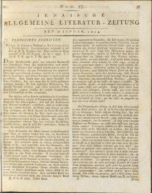 Num. 13. Den 16. Januar 1804