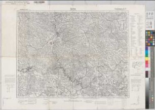 Gorlice (Polen) Nowy Sacz (Polen) Generalgouvernement Übersichtskarte (1940) 1 : 100 000 55 x 71,5 Foto nach Druck der Karte des Dt. Reiches, Großblatt 412 Staatsanwaltschaft Bochum Nr. 9433