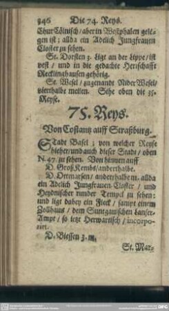 75. Reys. Von Costantz auff Straßburg