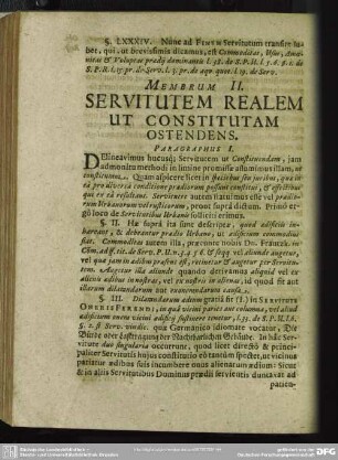 Membrum II. Servitutem Realem Ut Constitutam Ostendens