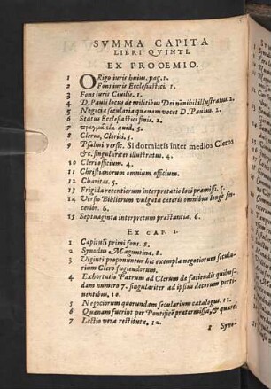 Summa capita libri quinti.