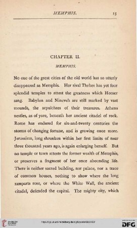 Chapter II: Memphis