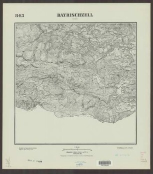 843 Bayrischzell (ost) ; Topographische Karte von Bayern 1:25.000 [Positionsblätter]