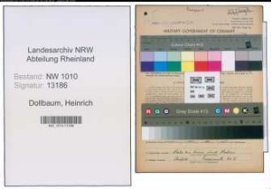 Entnazifizierung Heinrich Dollbaum , geb. 20.08.1897 (Spediteur)