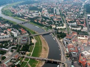 Dresden : Augustusbrücke, Carolabrücke, Albertbrücke