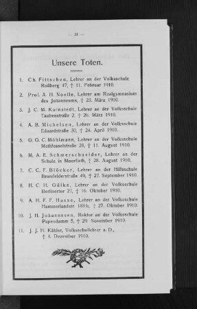Unsere Toten.