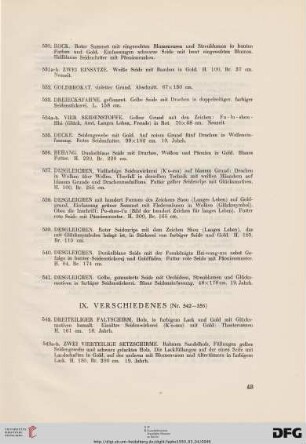 IX. Verschiedenes (Nr. 542-555)