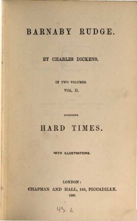 Works of Charles Dickens. 10, Barnaby Rudge ; 2