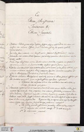 xMaterial- und Thesensammlung: Ex Ethica Christiana Tentamen II Ethica Specialis