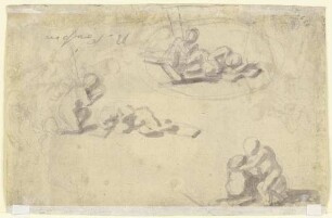 Kniender Johannesknabe mit Lamm und dem auf dem Kreuz schlafenden Christuskind