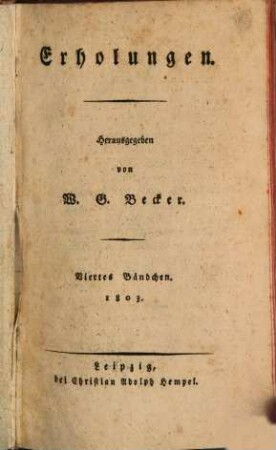 Erholungen. 1803, H. 4