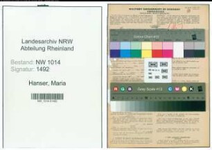 Entnazifizierung Maria Hanser , geb. 28.11.1888 (Landwirtin)