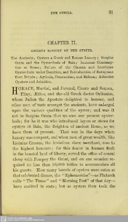 Chapter II. Acient history of the oyster