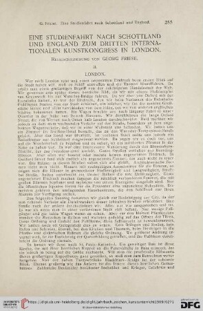 4: Eine Studienfahrt nach Schottland und England zum dritten internationalen Kunstkongress in London