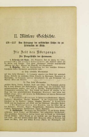 II. Mittlere Geschichte. 476-1517 Vom Untergange des weströmischen Reiches bis zur Reformation der Kirche