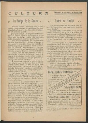 Cultura - Artes, letras y ciencias