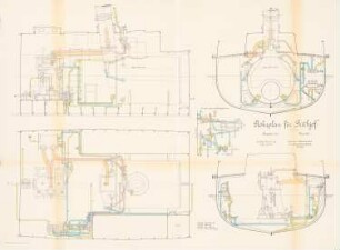 Schlepp- und Bereisungsdampfer »Frithjof« der Wasserbauinspektion, Stade: Rohrplan 1:100