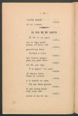 El día de mi santo