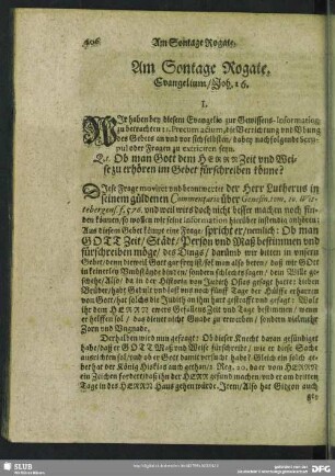 Am Sontage Rogate