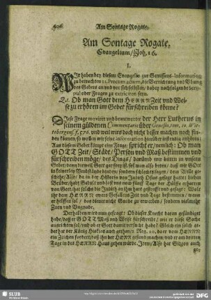 Am Sontage Rogate