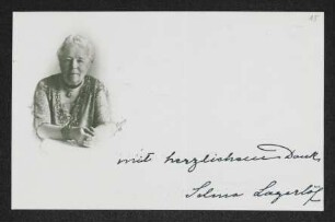 Brief von Selma Lagerlöf an Gerhart Hauptmann