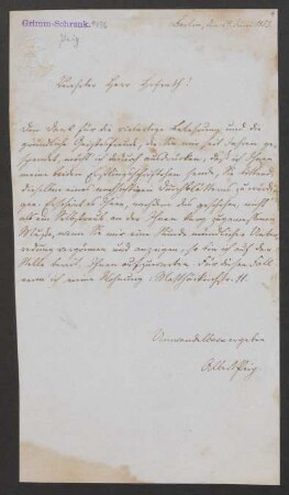 Brief an Jacob Grimm : 29.06.1853