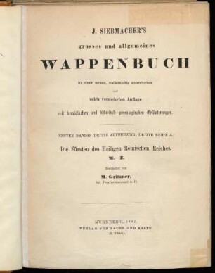 Bd. 1, Abth. 3, Reihe 3, A[2]: M - Z