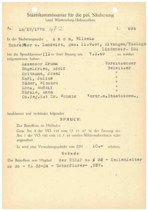 Asch, Wilhelm