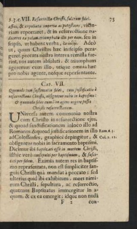 Cap. VII. Quomodo tum sustentatio fidei ...