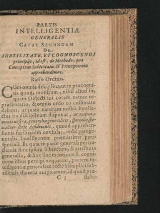 Caput Secundum. De Subtilitate, Et Cognoscendi principiis ...