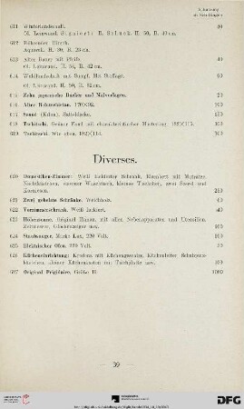 Diverses (Nr. 620-627)