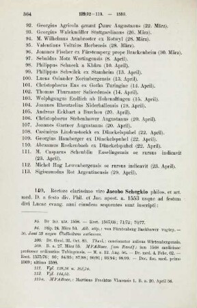 364-373, Matrikel 140, 1-106 (1553) und 141, 1-101 (1553/54)