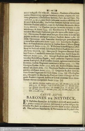 Caput XLVIII. Barones de Neydeck