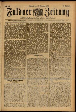 Ausgabe vom Mittwoch, den 13. November 1895.