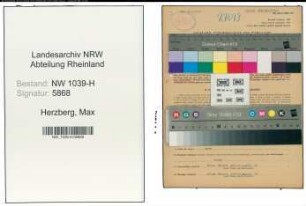 Entnazifizierung Max Herzberg , geb. 09.08.1904 (Anschlaeger)