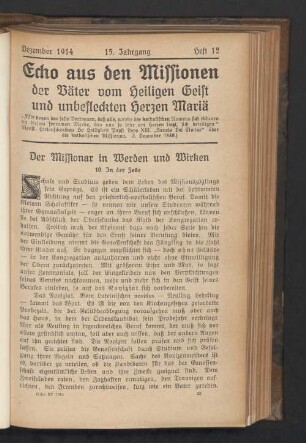 Dezember. 1914. Heft 12